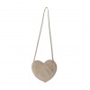 Sac à bandoulière coeur beige