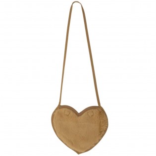 Sac à bandoulière coeur noisette