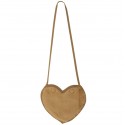 Sac à bandoulière coeur noisette
