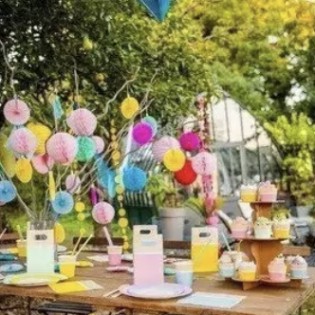 8 petites boules alvéolées Rose - Artyfêtes