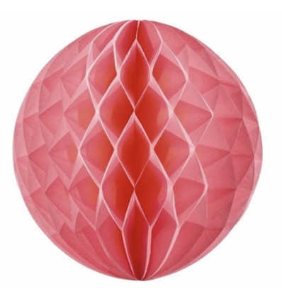 8 petites boules alvéolées Corail - Artyfêtes