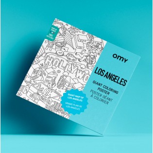 Poster Los Angeles à colorier - Omy