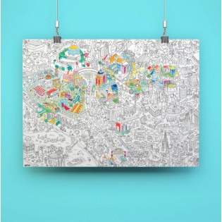 Poster Los Angeles à colorier - Omy 2