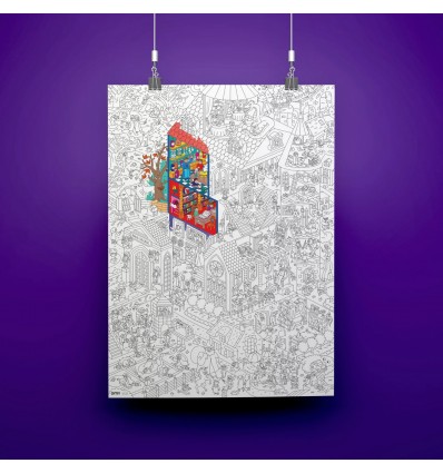 Poster Magic Collège à colorier Omy