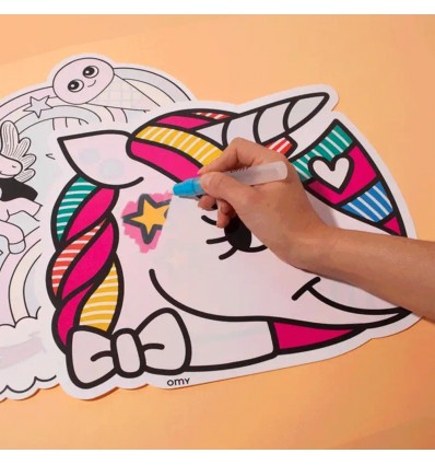 2 sets de table magiques Licornes - OMY