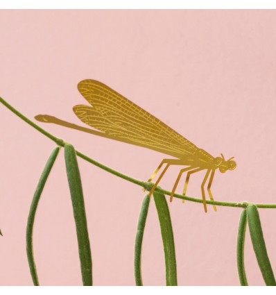 Déco de plante Demoiselle laiton