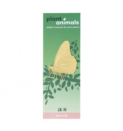 Déco de plante Papillon laiton