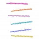 Set de 6 barrettes perles multicolores