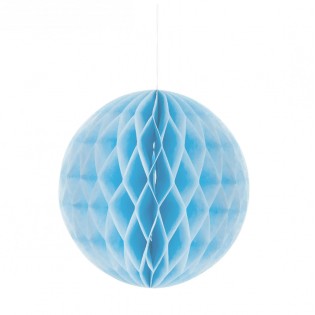 8 petites boules alvéolées Bleu ciel - Artyfêtes