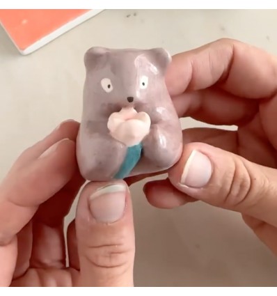 Ours et fleur en céramique - Dodo Toucan