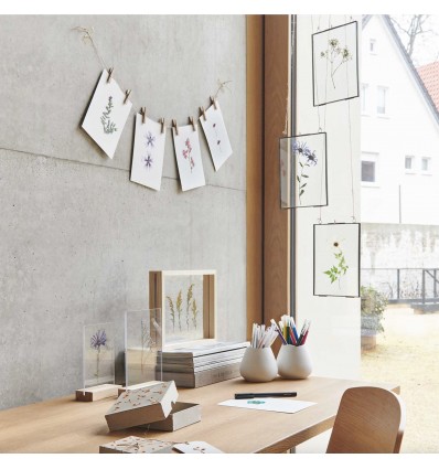 Support bois nature avec double plaque - Rico design