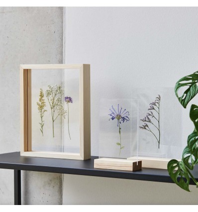 Support bois nature avec double plaque - Rico design