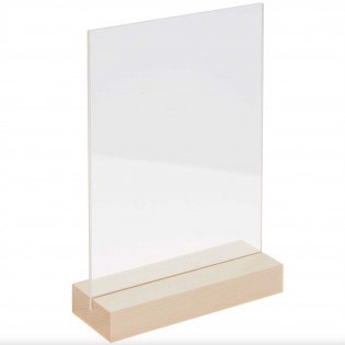 Support bois nature avec double plaque - Rico design