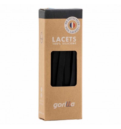 Lacets Silicone Larges Charbon - Gorilla