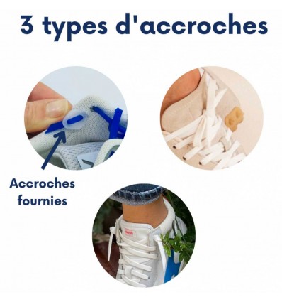 Lacets Silicone Larges Charbon - Gorilla