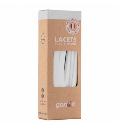 Lacets Silicone Larges Neige - Gorilla