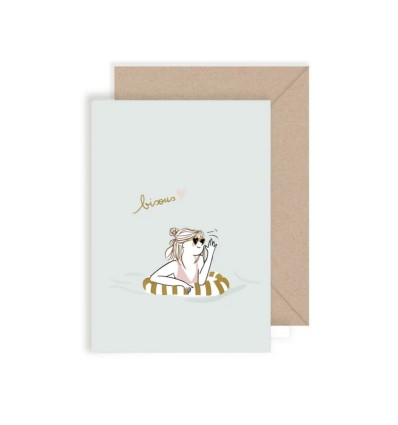 Carte double Plein de bisous - My Lovely Thing