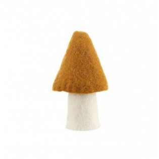 Champignon Morille en feutre, or - Muskhane
