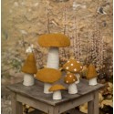 Champignon Morille en feutre, or - Muskhane