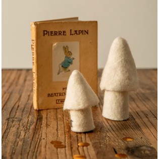 Champignon Morille en feutre, naturel - Muskhane