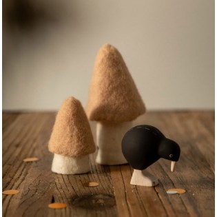 Champignon Morille en feutre, nude - Muskhane