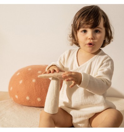 Champignon plat en feutre, nude - Muskhane