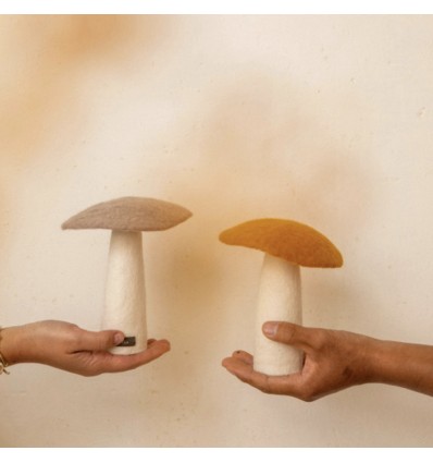 Champignon plat en feutre, Or - Muskhane