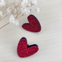 Duo de pin's coeurs rouges - Les Petites Hirondelles