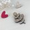 Duo de pin's coeurs rouges - Les Petites Hirondelles