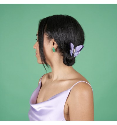 Pince à cheveux Papillon mauve - Coucou Suzette