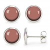 Boucles d'oreilles unies terracotta - Emilie Fiala