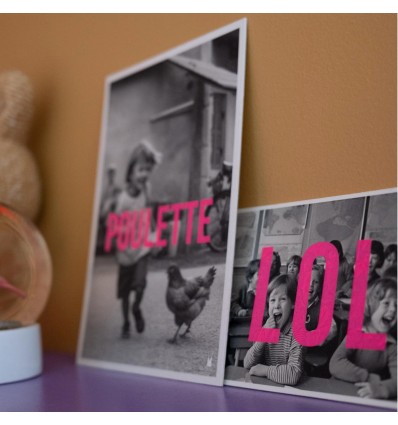 Affiche vintage A4 "Poulette" - Atelier Kencre