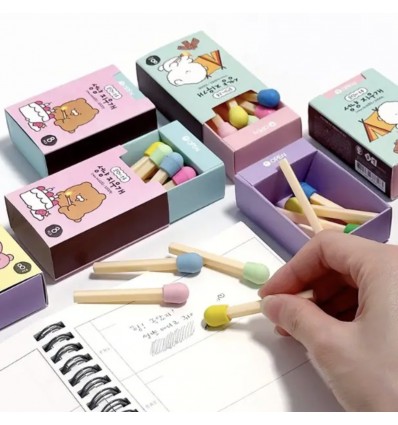 8 gommes boite d'allumettes