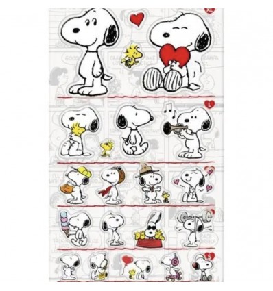 32 autocollants gels Snoopy