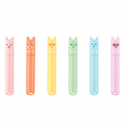 6 mini surligneurs Ours - Ooly