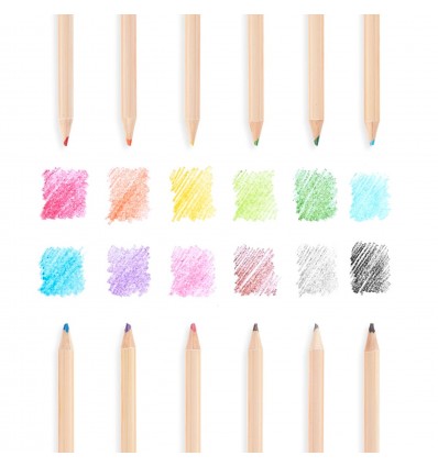 12 crayons de couleurs effaçables - Ooly
