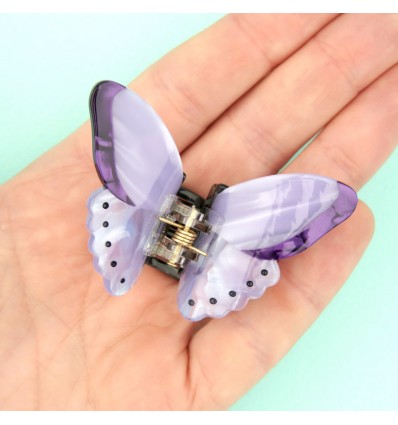 Petite Pince à cheveux Papillon mauve - Coucou Suzette