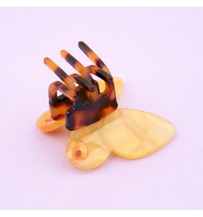 Petite Pince à cheveux Papillon jaune - Coucou Suzette