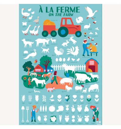 Poster & stickers A la Ferme - Poppik