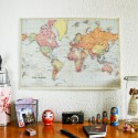Carte du monde vintage ancienne affiche réedition - Cavallini & Co