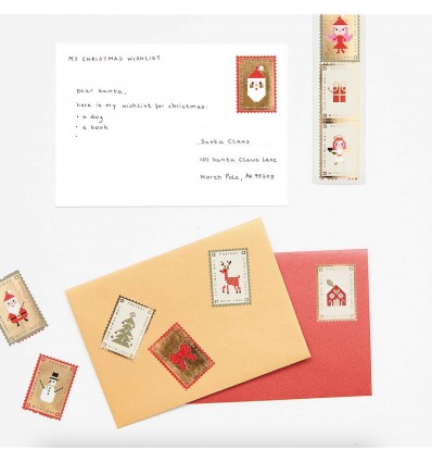 120 autocollants Timbres de Noël - Rico Design