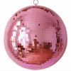 Boule à facettes rose 40 cm