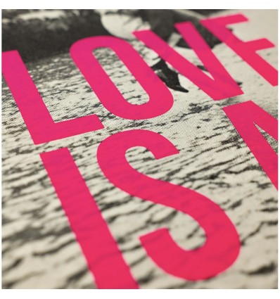 Affiche vintage A4 "Love is all" - Atelier Kencre