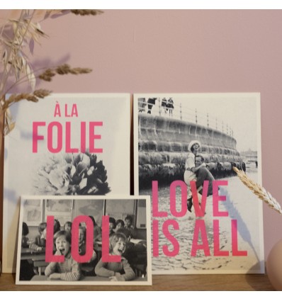 Affiche vintage A4 "Love is all" - Atelier Kencre
