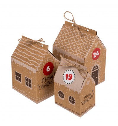 Calendrier de l'avent maisons DIY