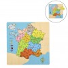 Puzzle carte des régions françaises en bois