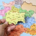Puzzle carte des régions françaises en bois