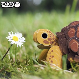 Eugy puzzle Tortue de terre 3D en carton 2