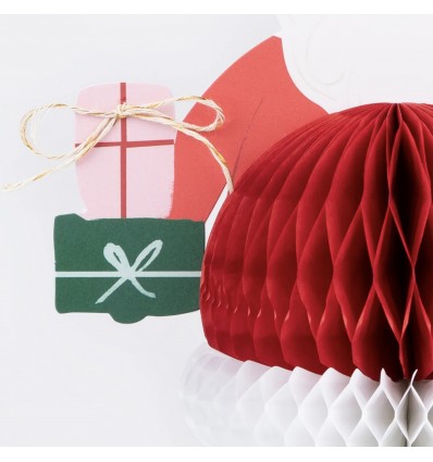 Carte Père Noël nid d'abeille - Meri Meri