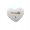 Coeur en céramique "Mamie" doré